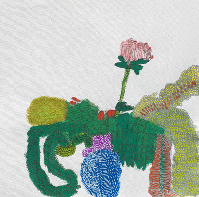 家に、⽞関に、あるお花の絵
